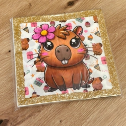 Serwetki papierowe kapibara dekoracje urodzinowe ozdoby na stół 20 szt